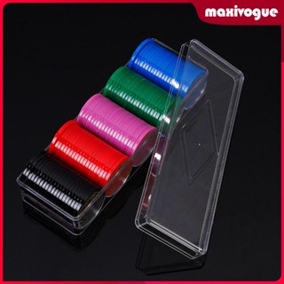 [Maxivogue] เคสชิปอะคริลิค 5 ช่อง 100 ชิป สําหรับปาร์ตี้