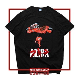 เสื้อยืดคอกลมทุกแบบAkira Akira Otomo Katsuhiro Bright Warrior Jintian Retro อะนิเมะภาพยนตร์อุปกรณ์ต่อพ่วงเสื้อยืดแขนสั้น