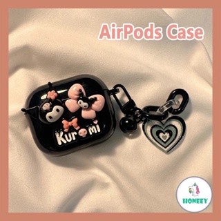 เคสหูฟังบลูทูธไร้สาย ลายการ์ตูนคุโรมิน่ารัก สําหรับ Apple AirPods 2 3 AirPods Pro 2