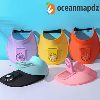 OCEANMAPDZ หมวกปีกกว้าง กันแดด ลายการ์ตูนน่ารัก แฟชั่นฤดูร้อน สําหรับเด็ก