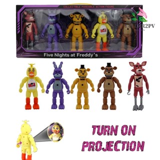 TAYLOR2PV โมเดลฟิกเกอร์ PVC รูปการ์ตูนอนิเมะ Five Nights at Freddys Freddys Breach Series Curse of Dreadbear Captain Freddy Bear สําหรับตกแต่งรถยนต์ 5 ชิ้น ต่อชุด