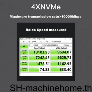 (runbu) การ์ด iHyper M 2 X16 เป็น 4X NVME PCIE3 0 GEN3 X16 เป็น 4*NVME RAID PCI-E VROC CARD RAID M 2X16 M2X16 4X X4 NVME*4 RAID 1 ชิ้น