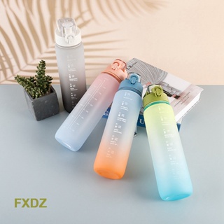 Fxdz ขวดน้ํา พร้อมเครื่องหมายเวลา 1 ลิตร ขนาดใหญ่ พร้อม BPA สําหรับเล่นกีฬา