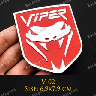 สติกเกอร์โลหะโครเมี่ยม รูปตราสัญลักษณ์ Viper 3D สําหรับติดตกแต่งรถยนต์ Dodge Charger Caliber Journey