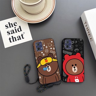 เคสโทรศัพท์มือถือ กันกระแทก ลายการ์ตูนหมีบราวน์ สําหรับ Motorola Moto G73 5G