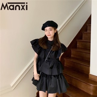 Manxi เสื้อเชิ้ตผู้หญิง เสื้อแฟชั่นผู้หญิง สะดวกสบาย  มีความรู้สึกของการออกแบบ A92M12Z