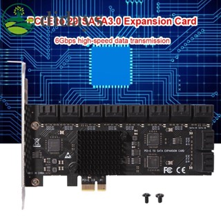 อะแดปเตอร์การ์ดขยาย PCIe PCIe SATA 3.0 6Gbps 20 พอร์ต สําหรับเดสก์ท็อป