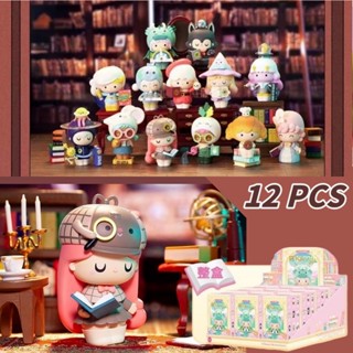 【ของแท้】ชุดของเล่นตุ๊กตาฟิกเกอร์การ์ตูนอนิเมะ Popmart Secret Words Book Club Series Blind Box ของขวัญคริสต์มาส