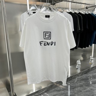 F-e-n- เสื้อยืดแขนสั้น ผ้าฝ้ายแท้ พิมพ์ลาย สําหรับผู้ชาย และผู้หญิง