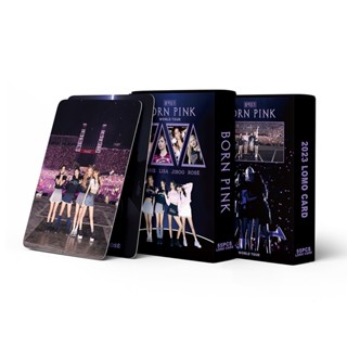 โปสการ์ดโลโม่ Black-Pink BORNPINK WORLD TOUR Concert Lomo Cards LISA JENNIE ROSE JISOO Black Pink Kpop 55 ชิ้น / กล่อง