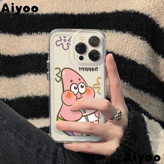 Pat Star เคสโทรศัพท์มือถือแบบใส กันกระแทก ลาย SpongeBob SquarePants สําหรับ Iphone xr127 14promax 8pxs1113 Y0CV