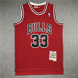 Nba Chicago Bulls No. ขายดี อเนกประสงค์ เสื้อกีฬาบาสเก็ตบอล สีแดง สไตล์เรโทร 33 ชิ้น 179860