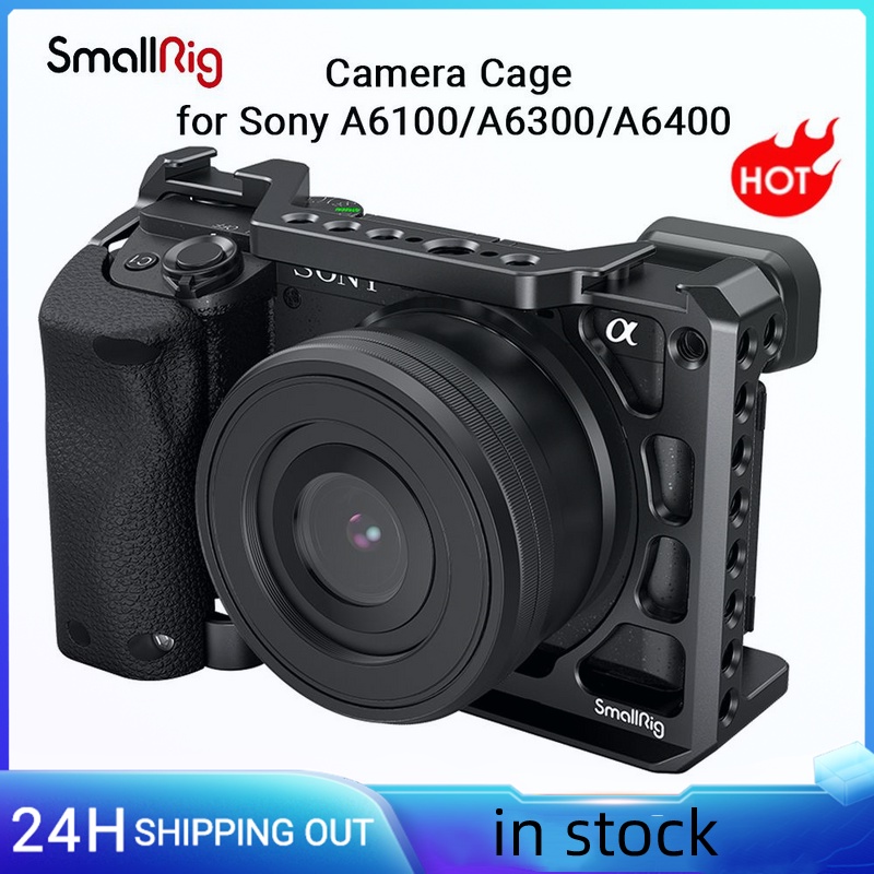 SmallRig 3164 DSLR A6400 กล้องกรงซิลิโคนจับและรองเท้าเย็น,กรณี Rig ชุดสําหรับ Sony A6100 / A6300/ A6