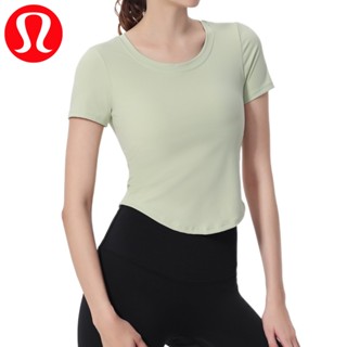 Lululemon เสื้อยืด แขนสั้น แบบบาง ระบายอากาศ เหมาะกับการเล่นโยคะ ออกกําลังกาย วิ่ง แฟชั่นฤดูร้อน สําหรับผู้หญิง