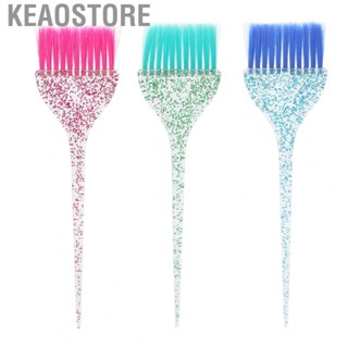 Keaostore Transparent Dye Brush Set  Hair Color Safe Easy To Clean Long Handle Design for Salon Barber Shop