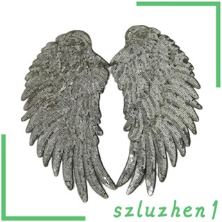 [Szluzhen1] แผ่นแพทช์ ปักเลื่อม สําหรับเสื้อผ้า 2 ชิ้น