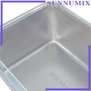 [Sunnimix] กล่องอาหารกลางวัน สเตนเลส ทรงสี่เหลี่ยมผืนผ้า กันรั่ว สําหรับเก็บอาหาร ขนมปัง เค้ก เบนโตะ คุกกี้ กลางแจ้ง