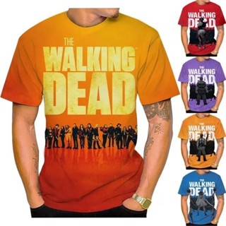 เสื้อยืดลําลอง แขนสั้น คอกลม พิมพ์ลายภาพยนตร์สยองขวัญ the Walking Dead 3 มิติ สไตล์ฮิปฮอป แฟชั่นฤดูร้อน สําหรับผู้ชาย และผู้หญิง