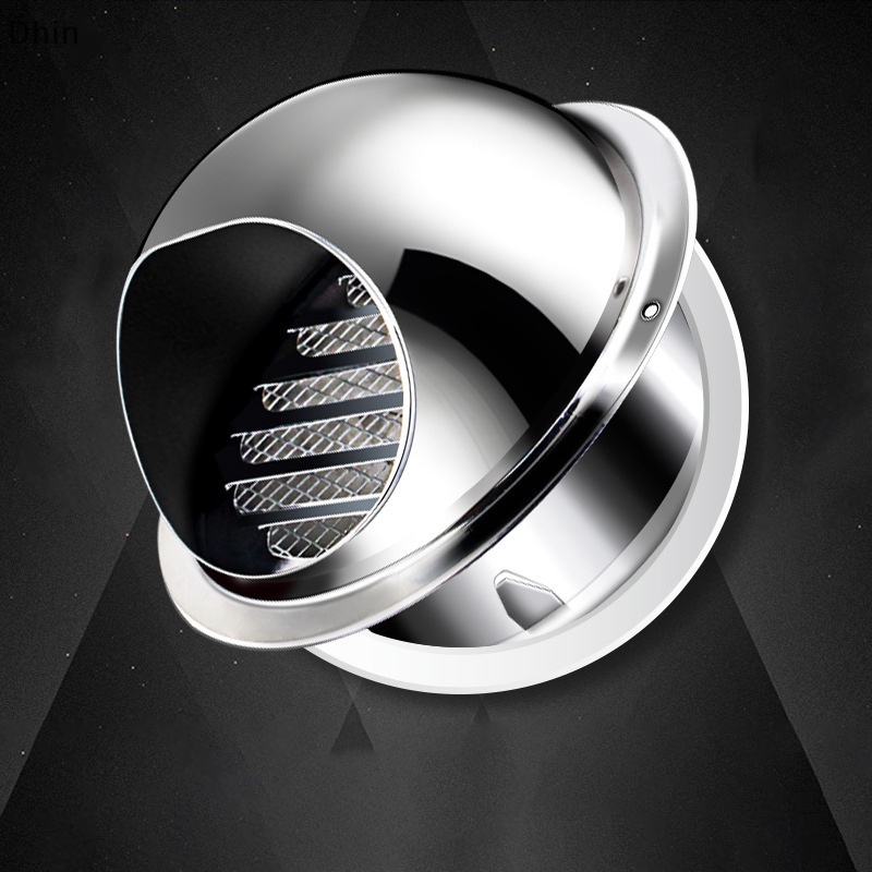 [Dhin] Vent Cover Duct Vent, Dryer Exhaust Vent Wall Vent Stainless Steel Round Vent Cover for HVAC 