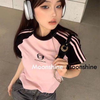 Moon  เสื้อครอป เสื้อแฟชั่นผู้หญิง y2k สีพื้น สําหรับผู้หญิง ใส่ไปคลับ ปาร์ตี้ 2023 NEW 2307072185 ทันสมัย รุ่นใหม่ ทันสมัย คุณภาพสูง A29J1AD 36Z230909