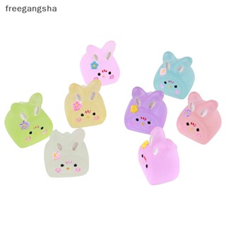 [FREG] 3pcs Resin Luminous Bunny Simulation Food Play Cake Roll Diy Accessories Miniature Model FDH