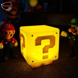 Mxbeauty โคมไฟตั้งโต๊ะ LED ชาร์จ USB ลาย Mario Bros ขนาด 10 ซม. สําหรับห้องนอน