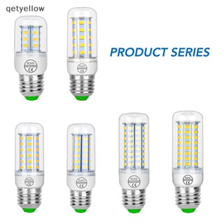 Qetyellow หลอดไฟ LED ข้าวโพด E27 E14 7W 9W 12W 15W 20W 25W 5730 SMD สีขาวอบอุ่น TH