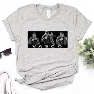 เสื้อยืด พิมพ์ลายกราฟิกการ์ตูนอนิเมะ Vasco Rossi สไตล์ฮาราจูกุ สําหรับผู้หญิง