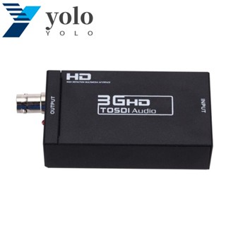 Yolo อะแดปเตอร์แปลงเสียง HDMI เป็น SDI 3G HDMI เป็น SDI ปลั๊กแอนด์เพลย์ 3G SDI สําหรับโปรเจคเตอร์ HDTV TV