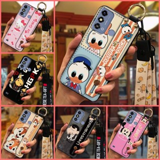 Original Durable Phone Case For ZTE Blade A53 Soft Soft Case Lanyard Wrist Strap Anti-knock Cartoon Phone Holder Waterproof