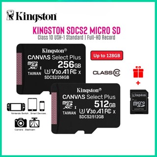 Kingston การ์ดหน่วยความจํา Micro SD 64GB 128GB 256GB 512GB Class10 100 มม. ต่อวินาที