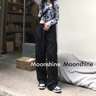 Moon กางเกงขายาว คาร์โก้ กางเกง เชือกอเมริกันคลาสิค Cargo pants 2023 NEW Jl1531