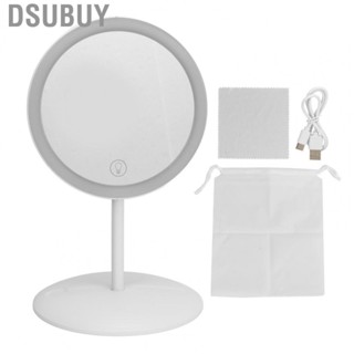 Dsubuy Makeup Mirror Foldable Touch Control Light USB Portable Vanity KA