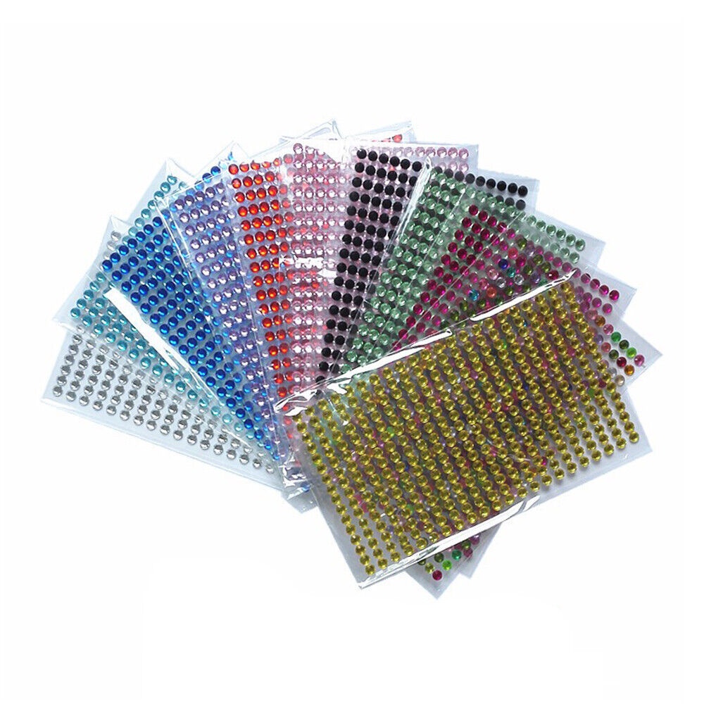 3 มม./4 มม./6 มม.Rhinestone Applique DIY Scrapbooking อะคริลิคเรซิ่นเพชรวางบนเคสโทรศัพท์ตกแต่งรถ