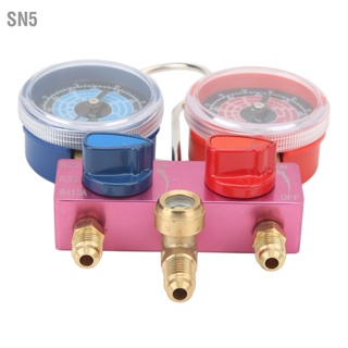  SN5 เครื่องวัด Manifold วินิจฉัยมินิ G1/4 ลูกบิดโลหะเครื่องปรับอากาศเครื่องมือสำหรับสารทำความเย็น R22