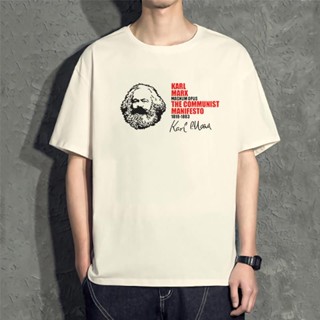 [COD]ดูดีนี่ เสื้อยืดคอกลม แขนสั้น พิมพ์ลาย Karl Marx Workers Unite Novelty 39S สําหรับผู้ชายS-5XL