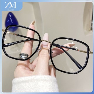 【ZM Glasses】แฟชั่น แว่นตาไล่ระดับสี -50 100 150 200 250 300 350 400 ป้องกันแสงสีฟ้าของผู้หญิง กลม เวอร์ชั่นเกาหลีอินเทรนด์ นักเรียน แว่นสายตาสั้น 040