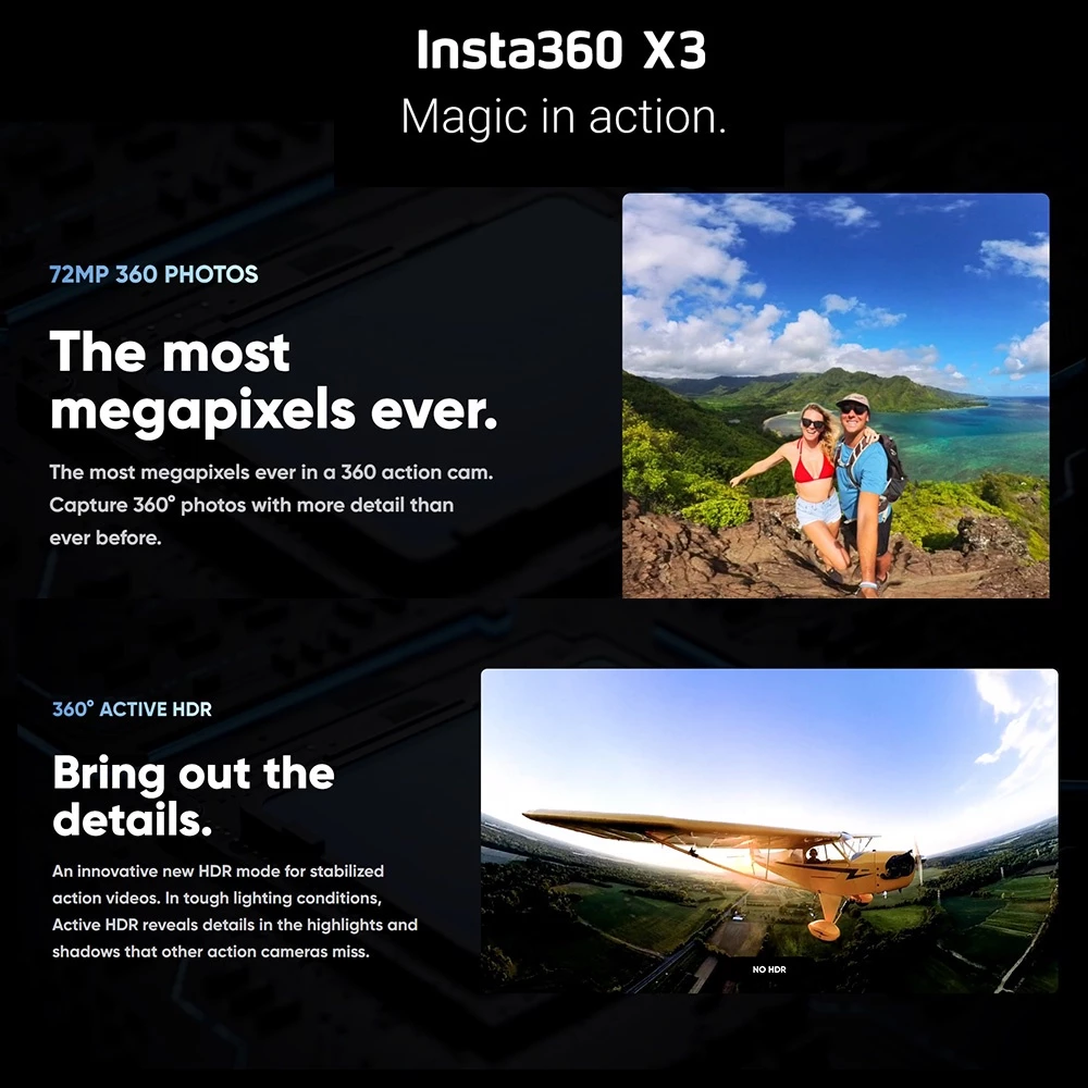 กล้องแอคชั่น Insta360 X3 5.7K 72MP 360 องศา thumbnail 7