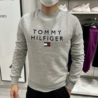 เสื้อกันหนาวแขนยาวลําลอง พิมพ์ลายโลโก้ TOM ขนาดใหญ่ คุณภาพสูง สไตล์มินิมอล สําหรับผู้ชาย และผู้หญิง