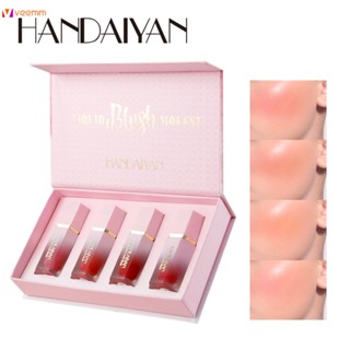 Handaiyan Liquid Blush Set Brightening Blush Cream Lazy High-gloss Rouge Beauty Makeup veemm