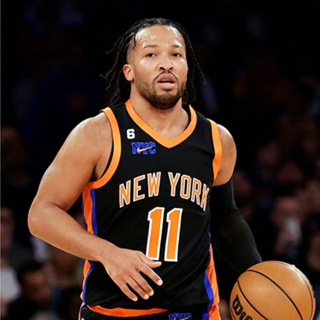 พร้อมส่ง หมายเลข เสื้อกีฬาบาสเก็ตบอล แขนกุด ลายทีม New York Knicks 11 Jalen Brunson 22-23 สําหรับผู้ชาย