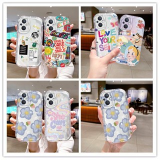 เคส oppo reno 7z 5g เคส oppo reno 8z 5g เคสโทรศัพท์มือถือแบบใส ลายครีม สําหรับ oppo reno 7z 5g reno 8z 5g