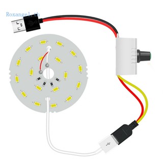 Rox แผงไฟ LED ทรงกลม ปรับได้ 5V USB แฮนด์เมด DIY