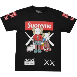 📦พร้อมส่ง ⭐ OW x Kaws x Supreme ⭐ เสื้อยืด คอกลม แขนสั้น แฟชั่น ลูกศร สุพรีม unisex