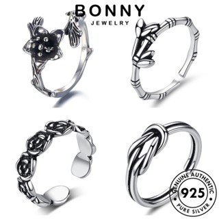 BONNY JEWELRY เครื่องประดับ ต้นฉบับ 925 แฟชั่น Silver เครื่องประดับ เงิน ผู้หญิง แหวน เกาหลี แท้ วินเทจ M044