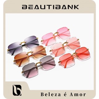 Beautibank แว่นตากันแดด ทรงสี่เหลี่ยมผืนผ้า ไร้กรอบ สีแคนดี้ สําหรับผู้หญิง