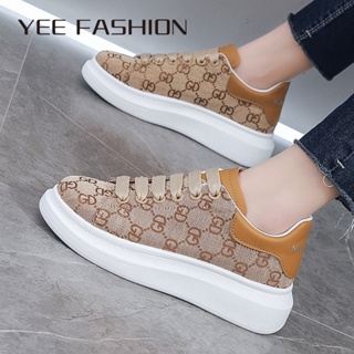 YEE Fashion  รองเท้าผ้าใบผู้ชาย ลำลองผู้ชาย ผ้าใบแฟชั่น สไตล์เกาหลี กีฬากลางแจ้ง ทำงานรองเท้าลำลอง High quality Chic สวยงาม สไตล์เกาหลี D95D00U 37Z230910