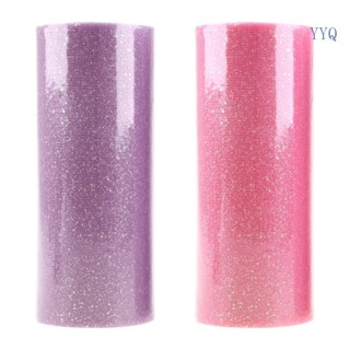 Yys ริบบิ้นกลิตเตอร์ สีรุ้ง ไล่โทนสี ชิมเมอร์ หลากสี สําหรับงานฝีมือ 2 ม้วน
