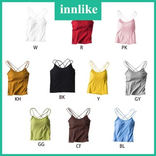 Inn เสื้อสายเดี่ยว แบบกลวง สีแคนดี้ เซ็กซี่ แฟชั่นฤดูร้อน สําหรับผู้หญิง