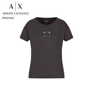 AX Armani Exchange เสื้อยืดผู้หญิง รุ่น AX 6LYT21 YJ6QZ1771 -  สีน้ำตาล